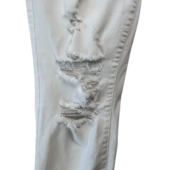 Judy Blue White Womens Skinny Distressed Jean Size 13/30 - Picture 3 of 12